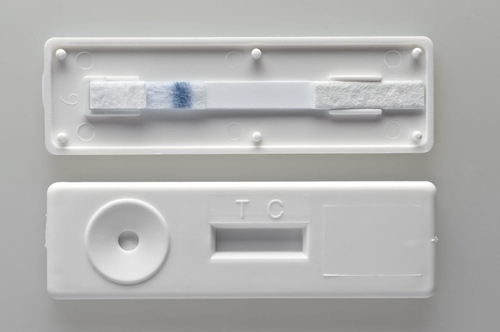 membrane, conjugate pad and latex nanoparticles inside lateral flow rapid tests