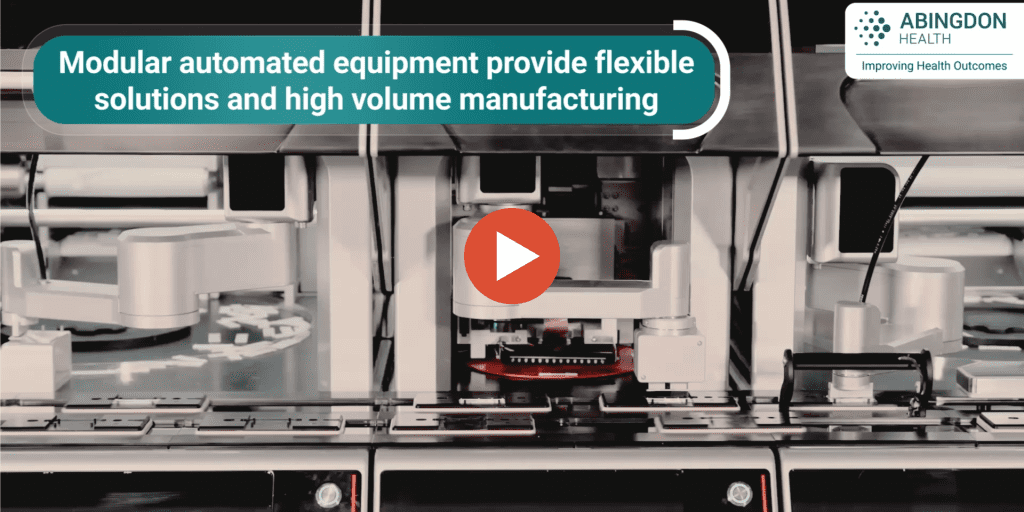 screenshot of a automated lateral flow manufacturing video