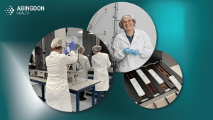 3 lateral flow manufacturing specialists working