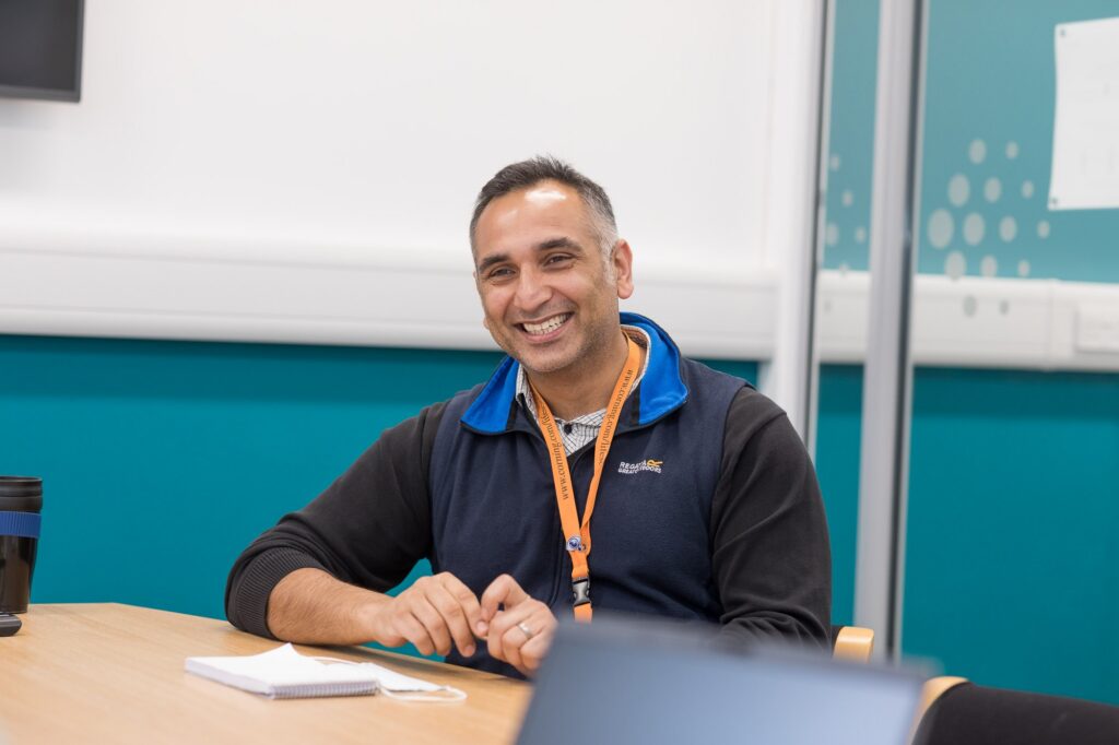 lateral flow test scale-up specialist smiling at a customer